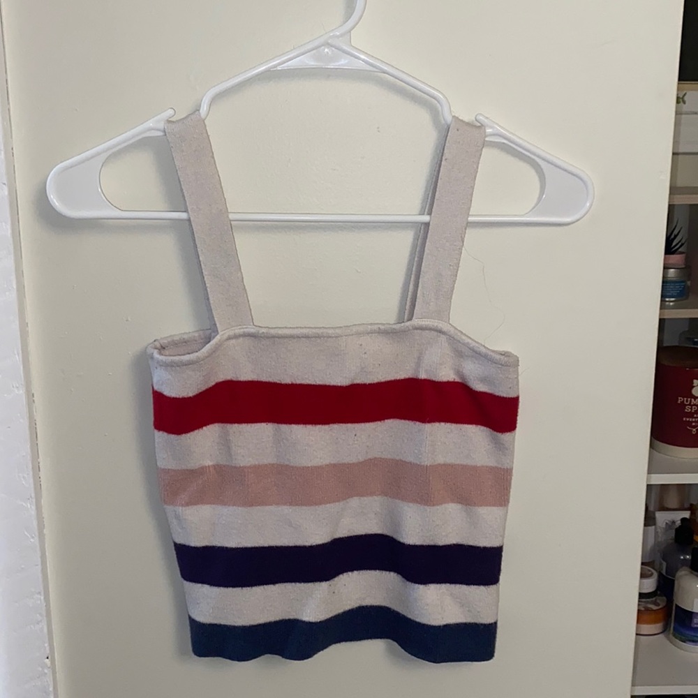 Size M Moon and Madison Rainbow Striped Tank Top